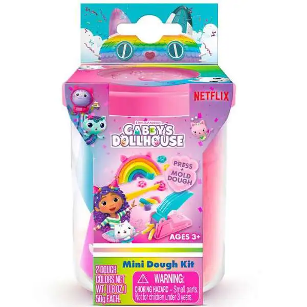 Gabby's Dollhouse Dreamworks Mini Dough Kit Mystery Pack [Press + Mold Dough]