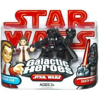 Star Wars The Empire Strikes Back Galactic Heroes 2009 Princess Leia & Darth Vader Mini Figure 2-Pack