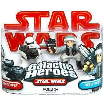 Star Wars A New Hope Galactic Heroes 2009 Stormtrooper & Blockade Rebel Trooper Mini Figure 2-Pack
