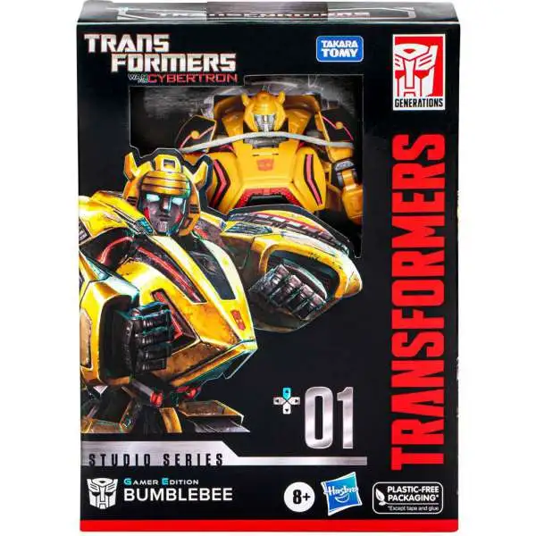 Transformers Generations Studio Series Bumblebee Deluxe Action Figure #01 [Gamer Edition, War for Cybertron] (Pre-Order ships April)
