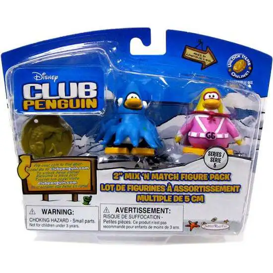 Club Penguin Mix 'N Match Series 5 Gamma Girl & Squidzoid Mini Figure Set