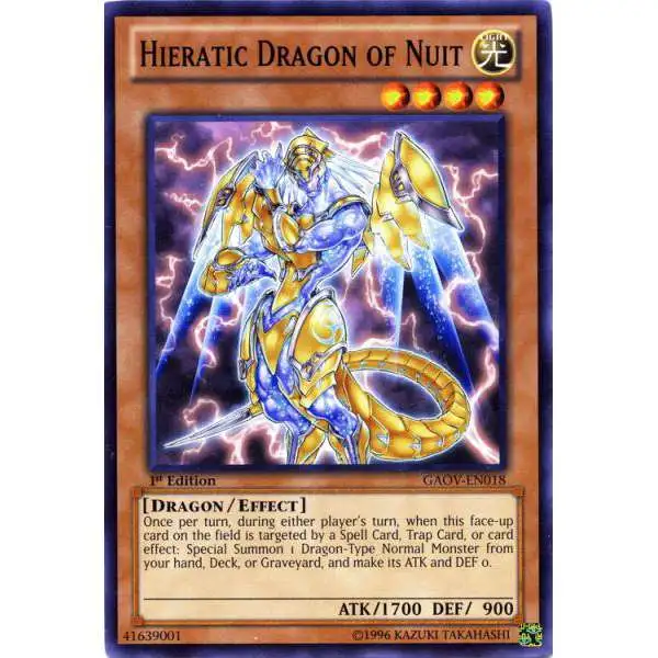 YuGiOh YuGiOh 5D's Galactic Overlord Common Hieratic Dragon of Nuit GAOV-EN018