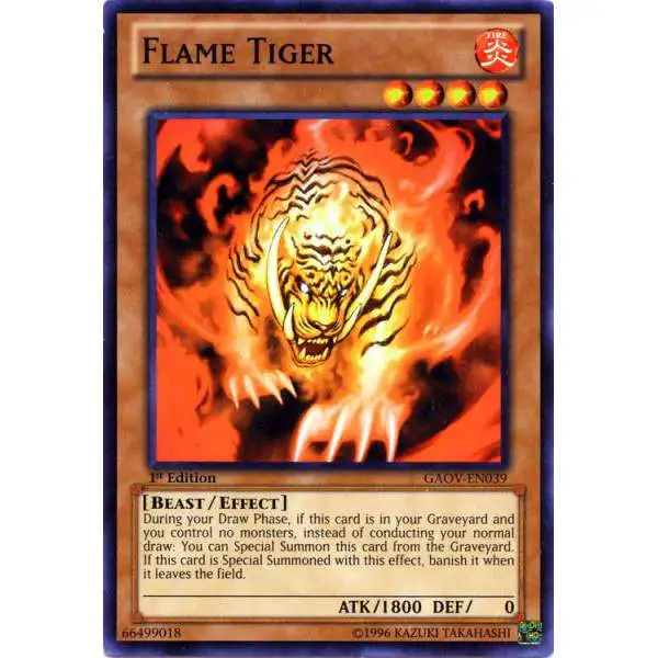 YuGiOh YuGiOh 5D's Galactic Overlord Common Flame Tiger GAOV-EN039