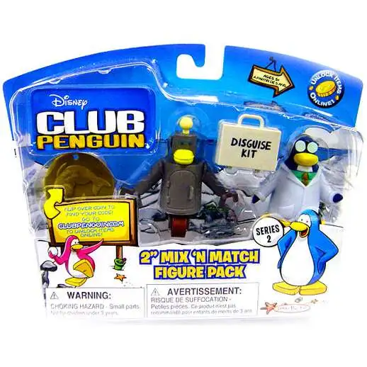 Club Penguin Mix 'N Match Series 2 Gary the Gadget Guy with Robot Mini Figure Set