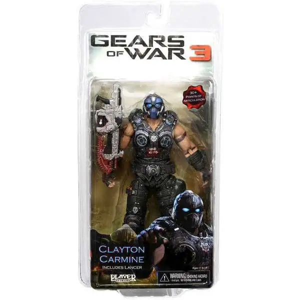 NECA Gears of War 3 Series 1 Clayton Carmine Action Figure Lancer