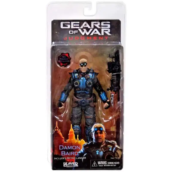 NECA Gears of War 3 Series 2 Damon Baird Action Figure Gold Lancer ToyWiz