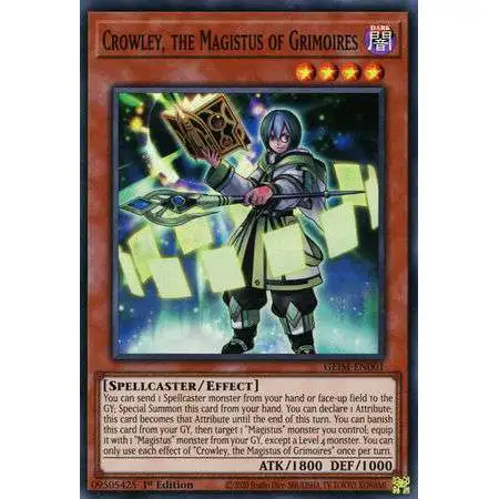 YuGiOh Genesis Impact Super Rare Crowley, the Magistus of Grimoires GEIM-EN001