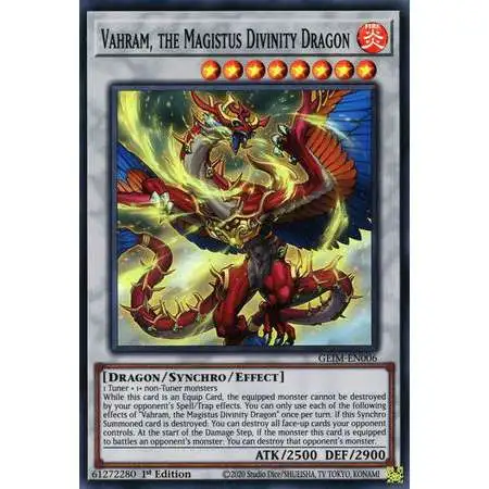 YuGiOh Genesis Impact Super Rare Vahram, the Magistus Divinity Dragon GEIM-EN006