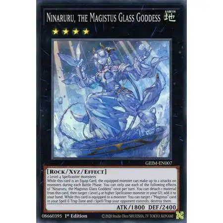 YuGiOh Genesis Impact Super Rare Ninaruru, the Magistus Glass Goddess GEIM-EN007