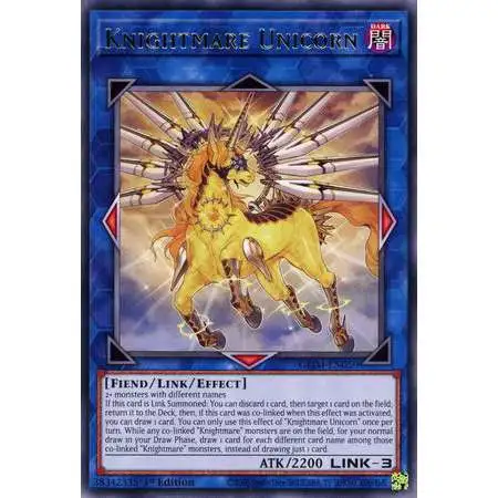 YuGiOh Genesis Impact Rare Knightmare Unicorn GEIM-EN050