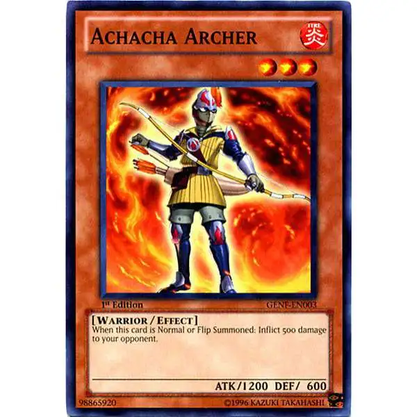 YuGiOh Trading Card Game Generation Force Common Achacha Archer GENF-EN003