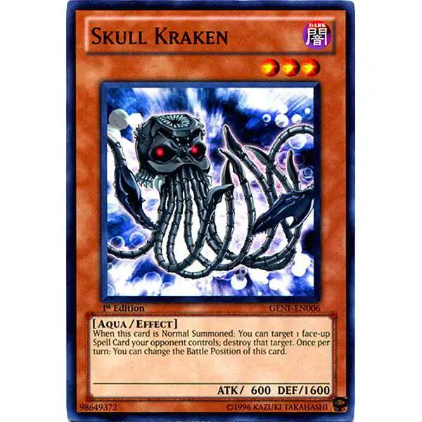 YuGiOh Trading Card Game Generation Force Common Skull Kraken GENF-EN006