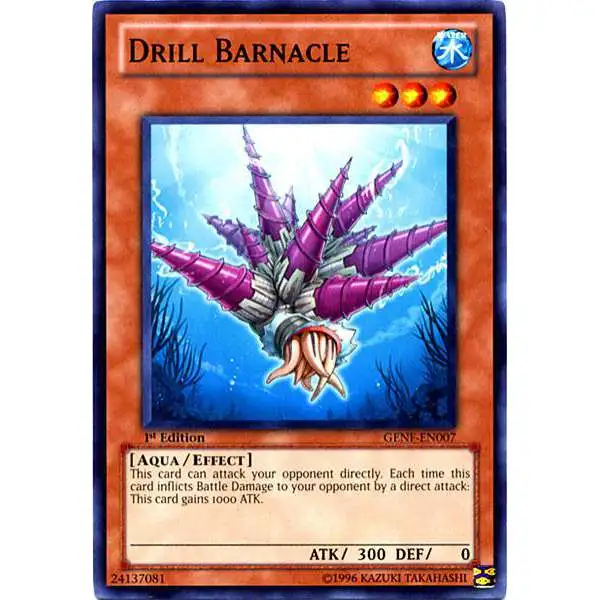 YuGiOh Trading Card Game Generation Force Common Drill Barnacle GENF-EN007