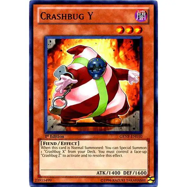 YuGiOh Trading Card Game Generation Force Common Crashbug Y GENF-EN010