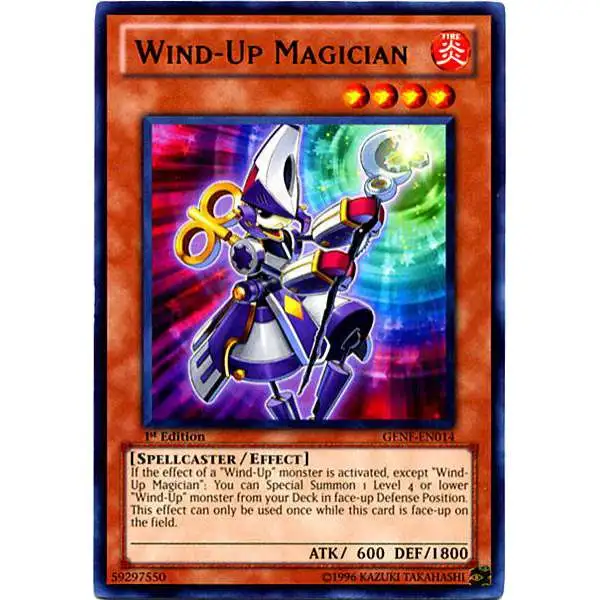 YuGiOh Trading Card Game Generation Force Rare Wind-Up Magician GENF-EN014