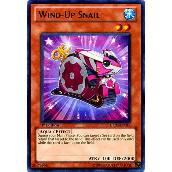 YuGiOh Trading Card Game Generation Force Rare Wind-Up Snail GENF-EN017