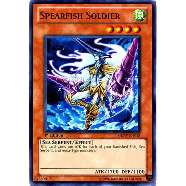 YuGiOh Trading Card Game Generation Force Common Spearfish Soldier GENF-EN018