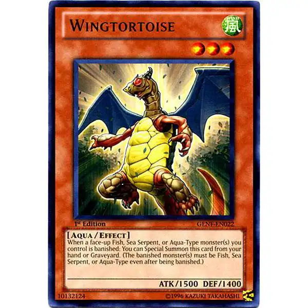 YuGiOh Trading Card Game Generation Force Rare Wingtortoise GENF-EN022
