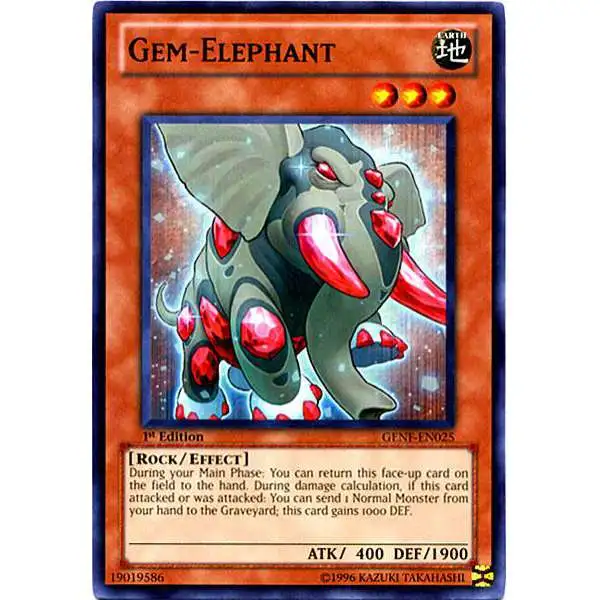 YuGiOh Trading Card Game Generation Force Common Gem-Elephant GENF-EN025