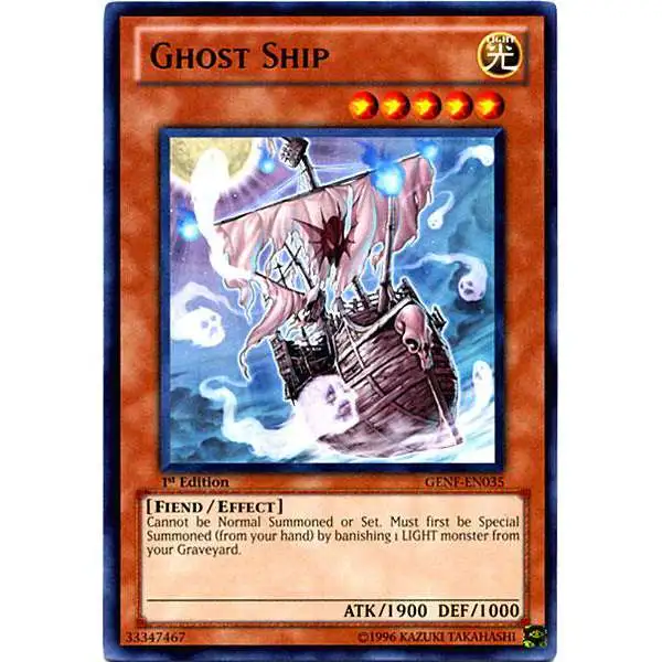 YuGiOh Trading Card Game Generation Force Rare Ghost Ship GENF-EN035