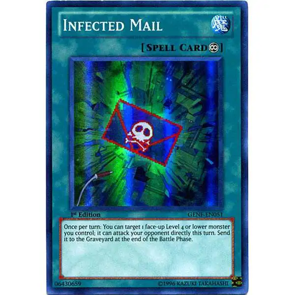 YuGiOh Trading Card Game Generation Force Super Rare Infected Mail GENF-EN051