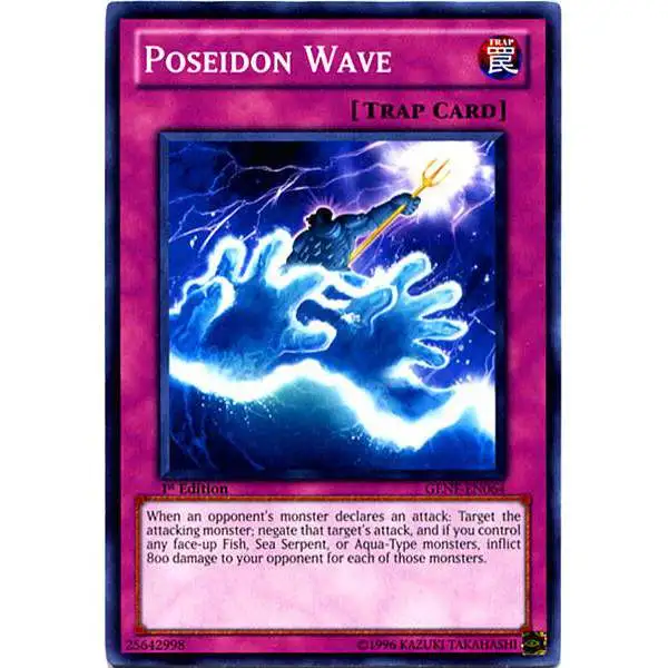 YuGiOh Trading Card Game Generation Force Common Poseidon Wave GENF-EN064