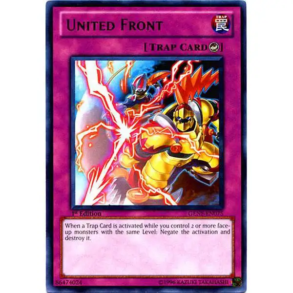 YuGiOh Trading Card Game Generation Force Rare United Front GENF-EN075