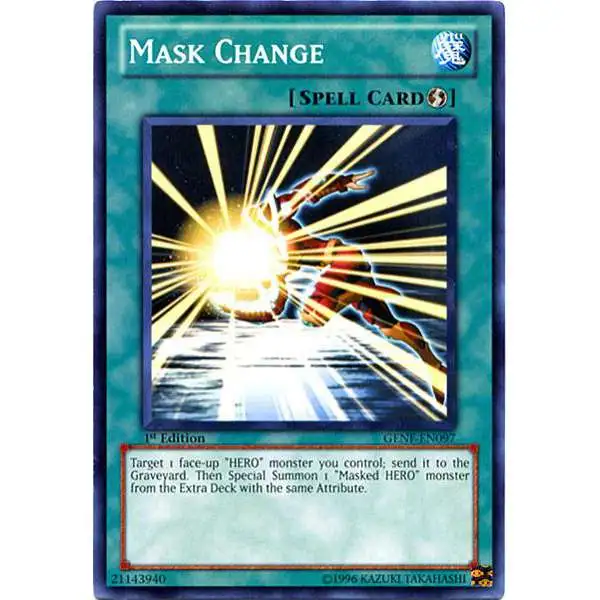 YuGiOh Trading Card Game Generation Force Common Mask Change GENF-EN097