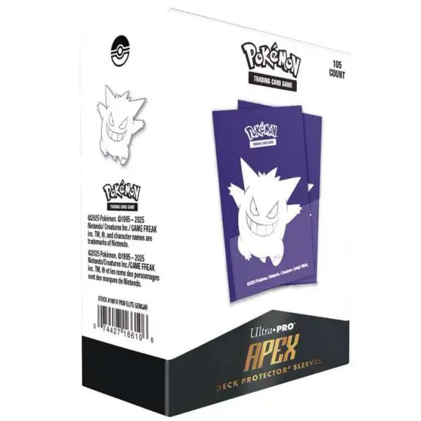 Ultra Pro Pokemon Trading Card Game Elite Series Gengar Deck Protector Card Sleeves [105 Sleeves]