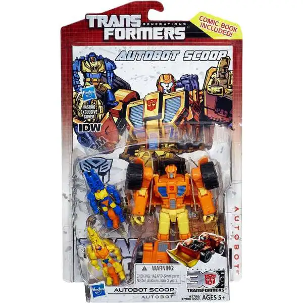 Transformers Generations 30th Anniversary Deluxe IDW Autobot Scoop Deluxe Action Figure