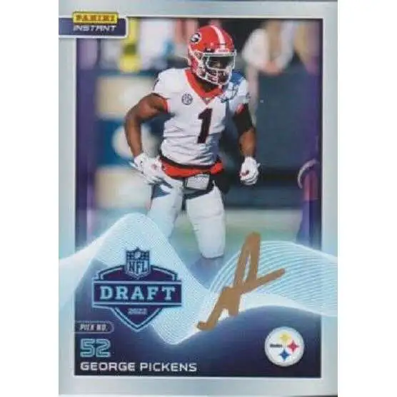 NFL Pittsburgh Steelers 2022 Instant Draft Night Football George Pickens #1/5 Trading Card #21 [AUTOGRAPHED! Rookie Card]