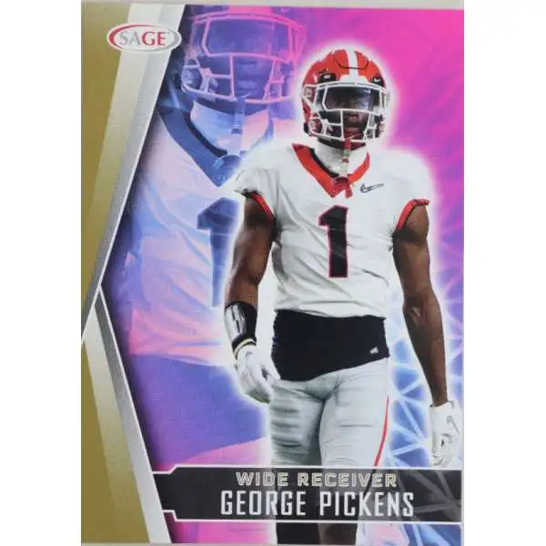 NFL Pittsburgh Steelers 2022 Sage Football Gold Parallel George Pickens #154 [Rookie Card]