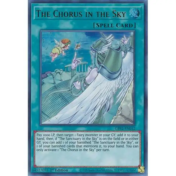 YuGiOh Trading Card Game 2022 Ghosts From The Past 2nd Haunting Ultra Rare The Chorus in the Sky GFP2-EN012