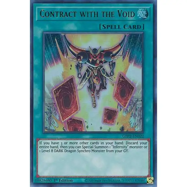 YuGiOh Trading Card Game 2022 Ghosts From The Past 2nd Haunting Ultra Rare Contract with the Void GFP2-EN022