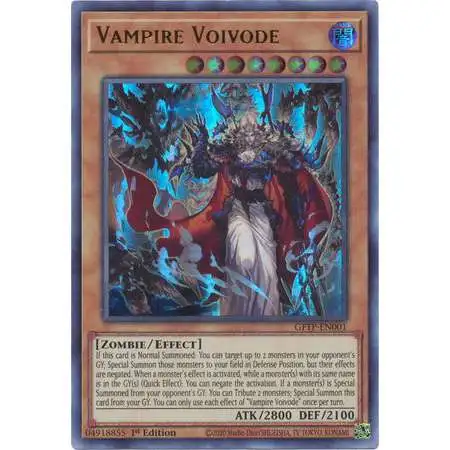 YuGiOh Trading Card Game 2021 Ghosts From The Past Ultra Rare Vampire Voivode GFTP-EN001