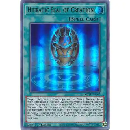 YuGiOh Trading Card Game 2021 Ghosts From The Past Ultra Rare Hieratic Seal of Creation GFTP-EN005