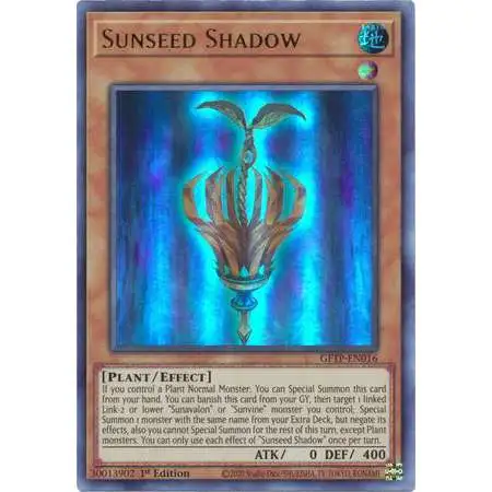 YuGiOh Trading Card Game 2021 Ghosts From The Past Ultra Rare Sunseed Shadow GFTP-EN016