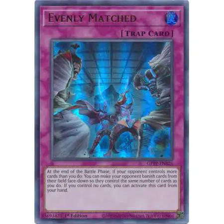 YuGiOh Trading Card Game 2021 Ghosts From The Past Ultra Rare Evenly Matched GFTP-EN126