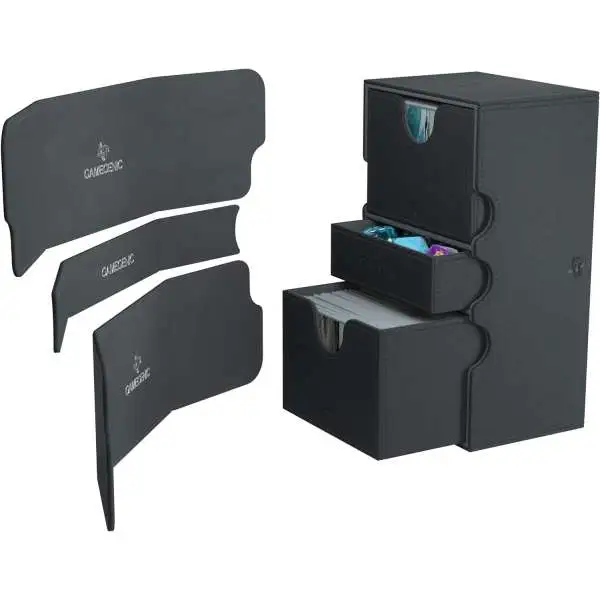Game Genic Card Supplies Stronghold 200+ XL Black 3 Drawer Deck Box