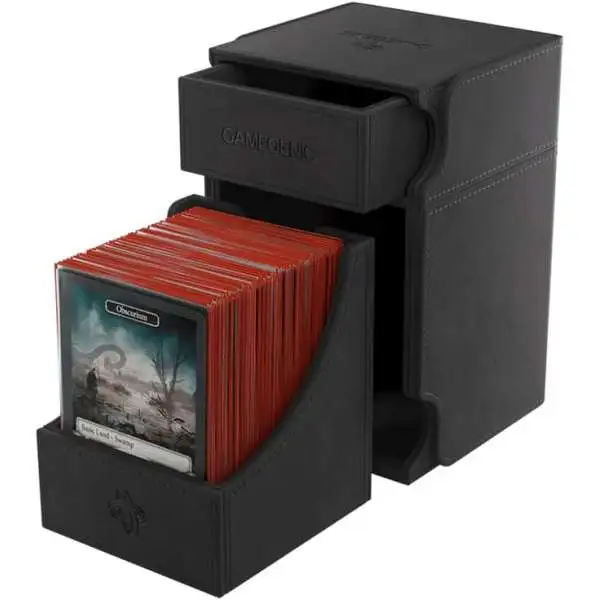 Game Genic Card Supplies Watchtower 100+ XL Black 2 Drawer Deck Box