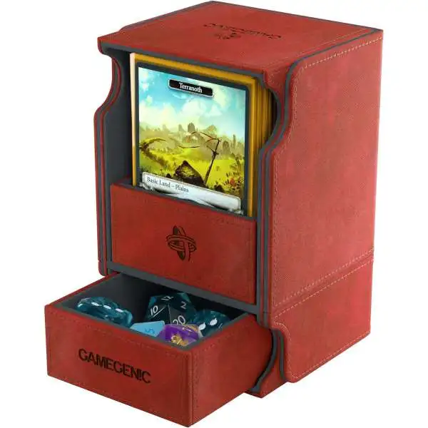 Game Genic Card Supplies Watchtower 100+ XL Red 2 Drawer Deck Box