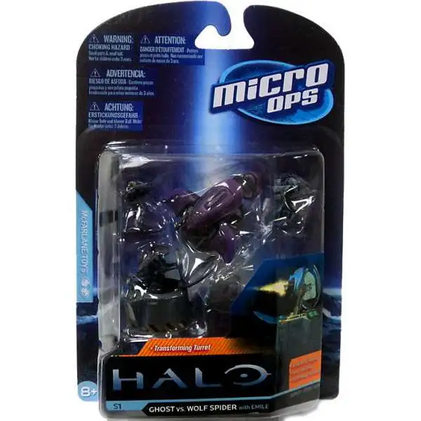 McFarlane Toys Halo Micro Ops Series 1 Ghost vs. Wolf Spider Turret Small Mini Figure