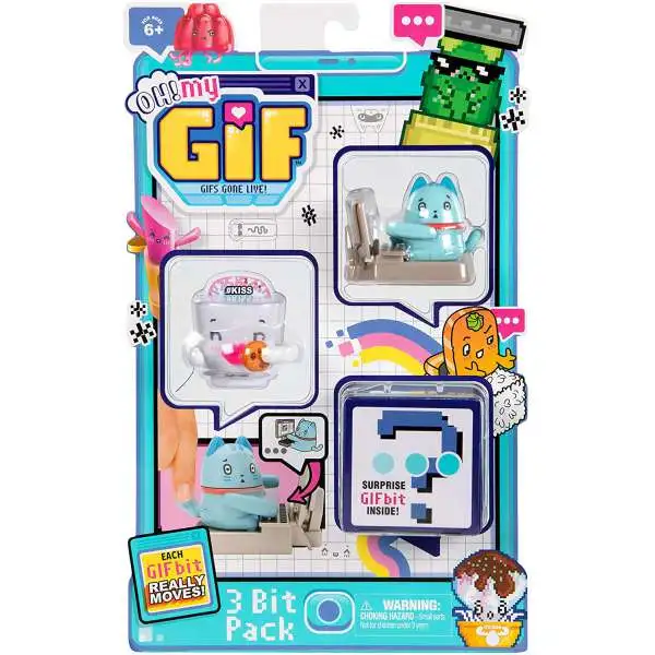 OH! My Gif Season 1 Typing Away Catly GIFbit 3-Pack [Surprise GIFbit Inside!]