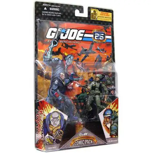 GI Joe 25th Anniversary Wave 2 Comic Pack Breaker & Destro Action Figure 2-Pack