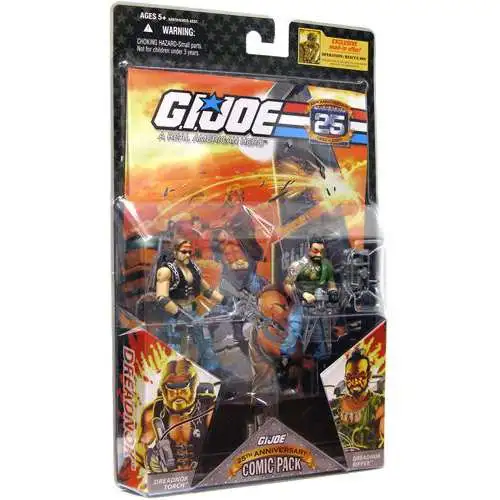 GI Joe 25th Anniversary Wave 2 Comic Pack Torch & Ripper Action Figure 2-Pack