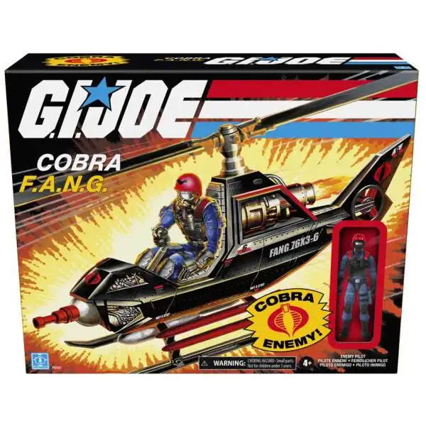 GI Joe Retro Collection Cobra F.A.N.G. Copter & Pilot Exclusive 3.75-Inch Vehicle