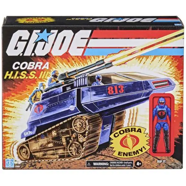 GI Joe Retro Collection Cobra H.I.S.S. III Vehicle & Action Figure [with Driver, Blue]