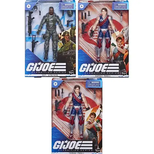 GI Joe Classified Series Sgt. Stalker, Tomax & Xamot Paoli Set of 3 Action Figures