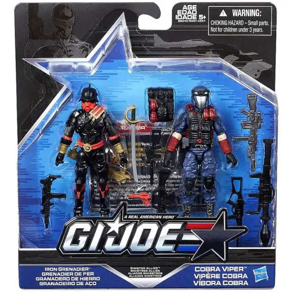 GI Joe 50th Anniversary Sinister Allies Exclusive Action Figure 2-Pack [Iron Grenadier & Cobra Viper]