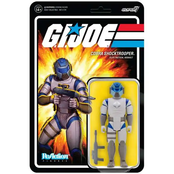 ReAction G.I. Joe Wave 2 Cobra Shocktrooper 3.5 Action Figure Rifle B ...